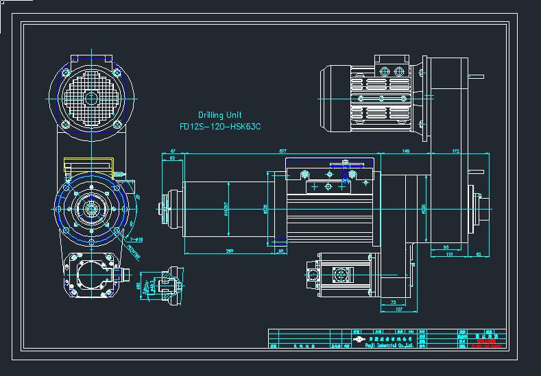 FD12S-120-HSK63C-ϳͷװͼcadͼֽdwgͼֽԤ