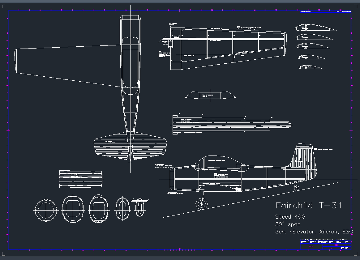 FairchildT31ɻģͼCADͼֽԤ