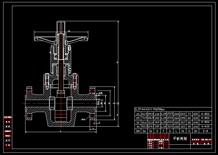 DN20~40SLZF44(43)Y-250 ƽբԤ