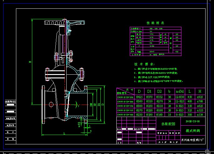 Z40H-25 (DN100150200) ШʽբԤ